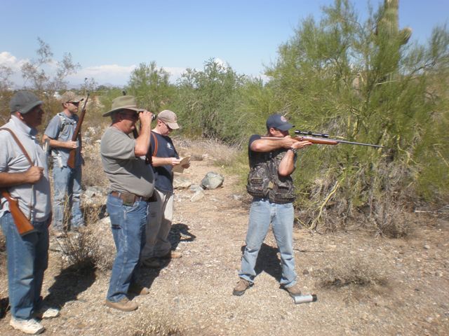 hunting rifle shoot