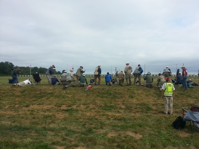 Shooters ready just seconds before the start of a prone rapid fire string at Camp Perry 2019