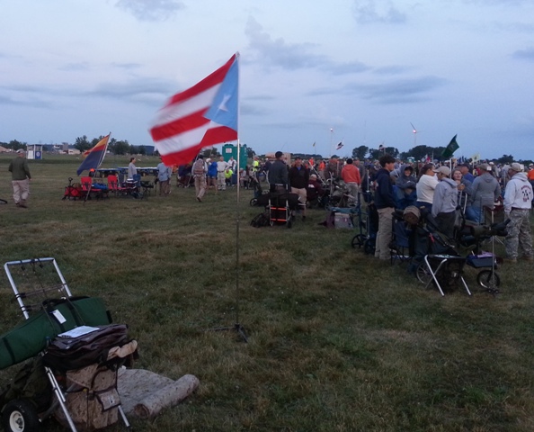 Team Flags behind the ready line at the NTT match at Camp Perry
