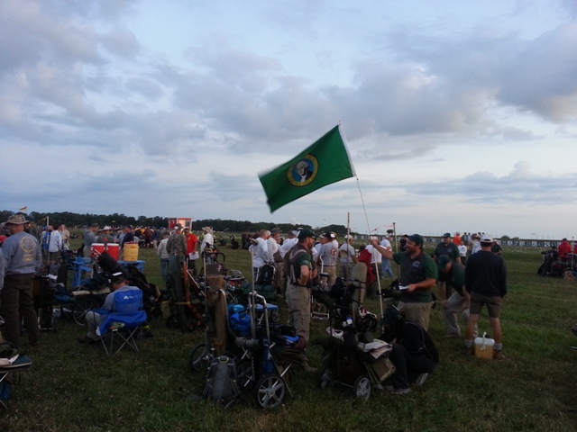 Team Flags behind the ready line at the NTT match at Camp Perry