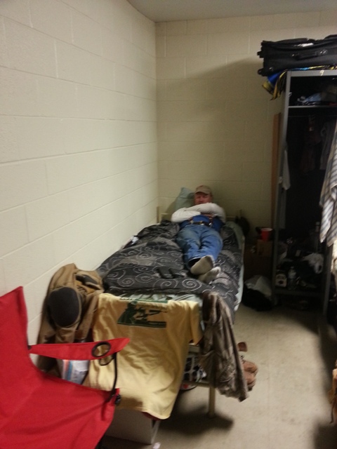 Arizona Shooter in his Barracks bunk after a long day shooting at Camp Perry